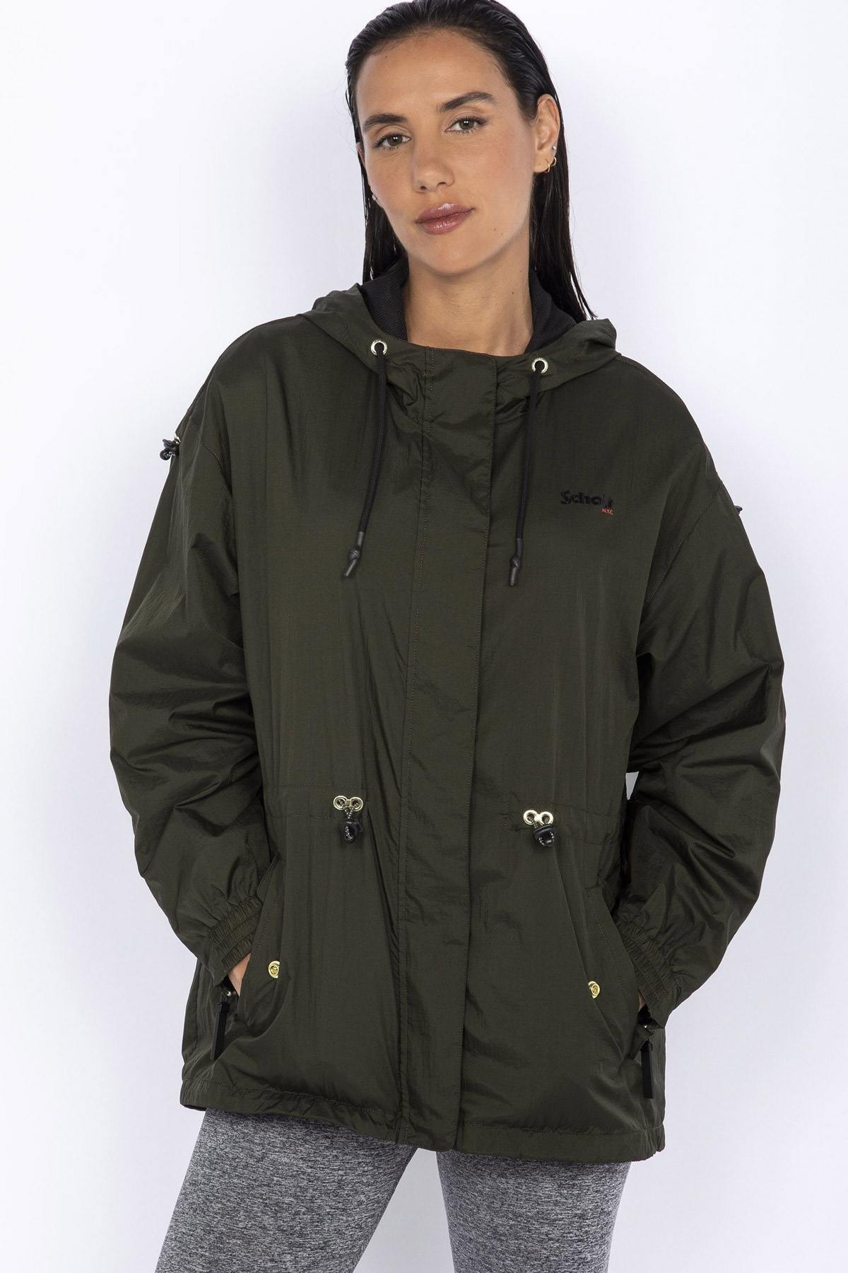 Women's hooded windbreaker - Image n°2