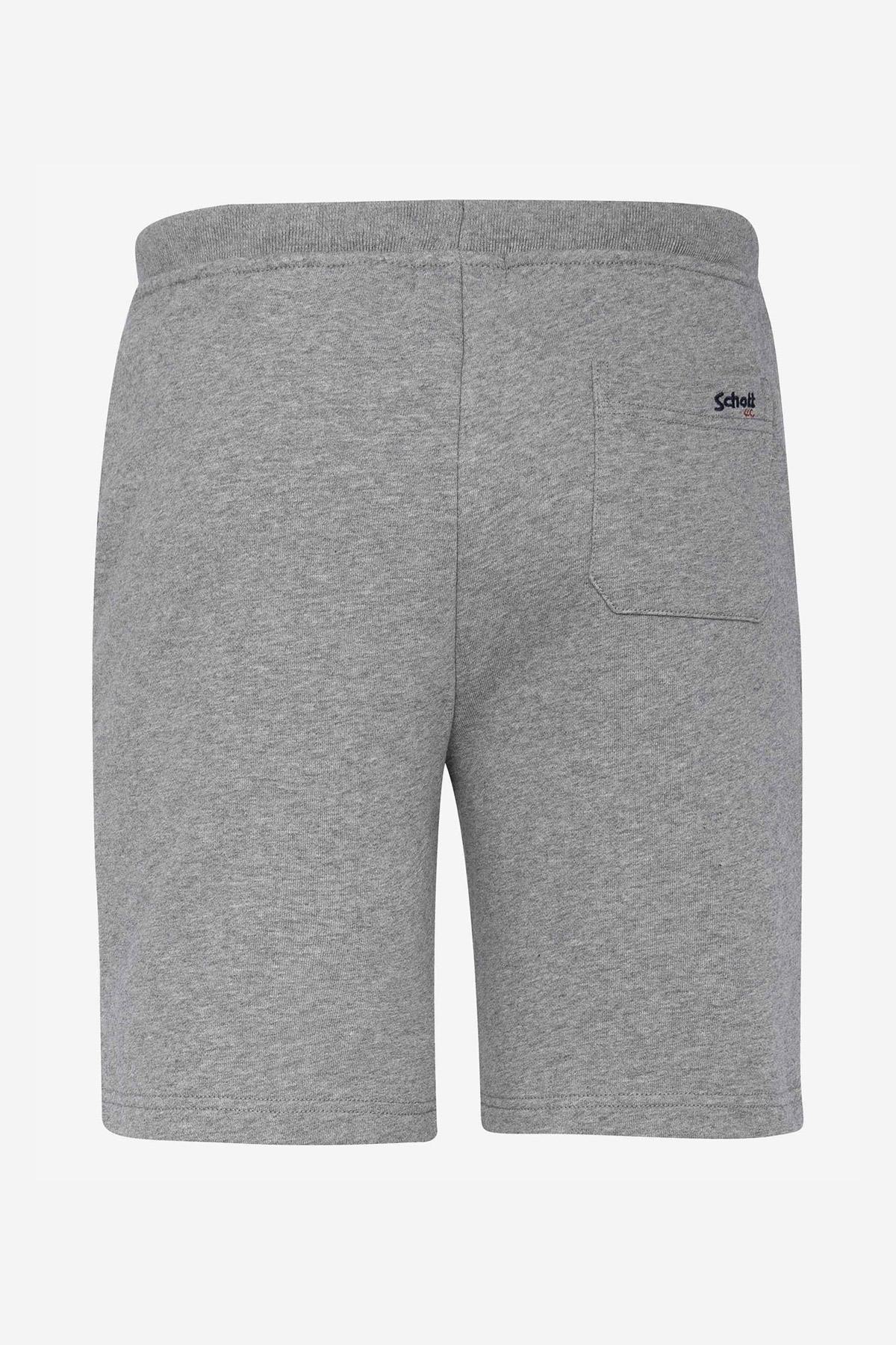 Heather gray cotton shorts - Image n°5