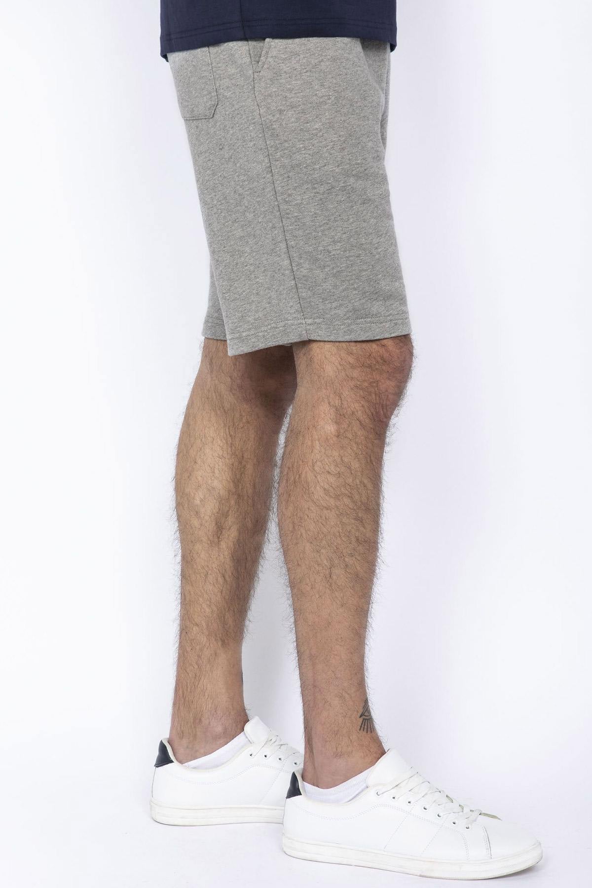 Heather gray cotton shorts - Image n°2