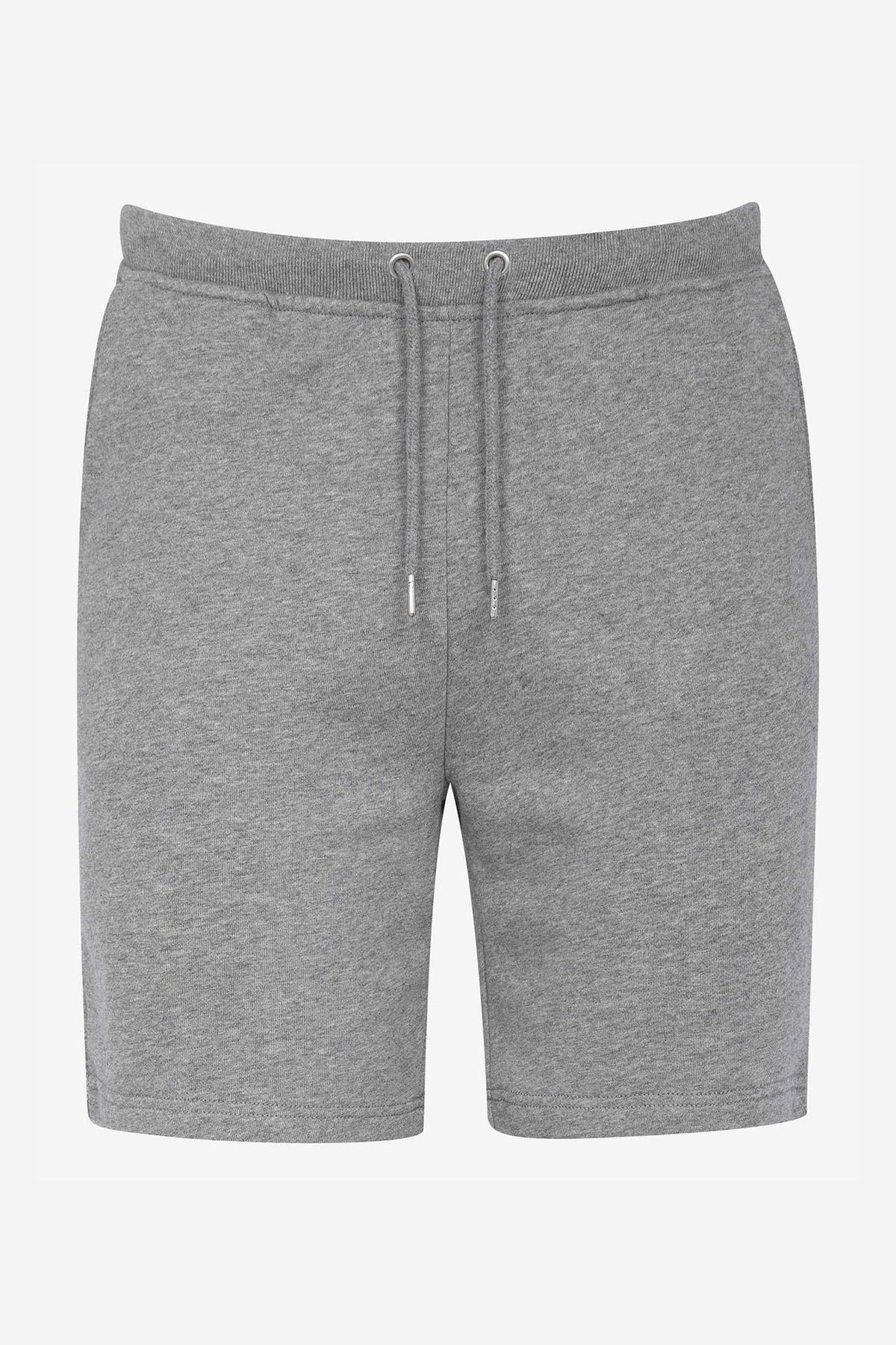 Heather gray cotton shorts - Image n°4