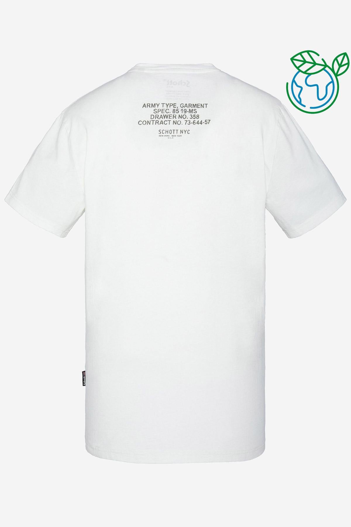 Men's white army-style t-shirt - Image n°2