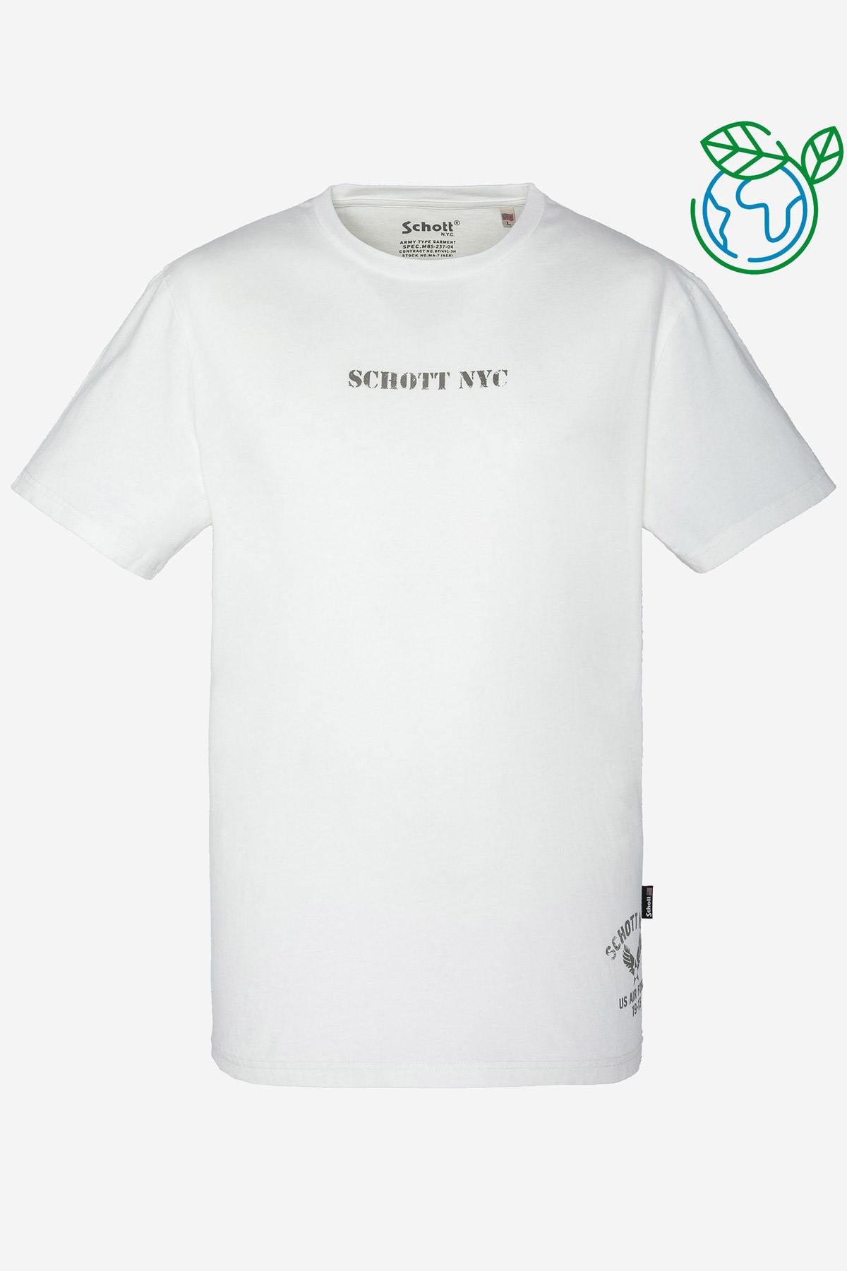 Men's white army-style t-shirt - Image n°1