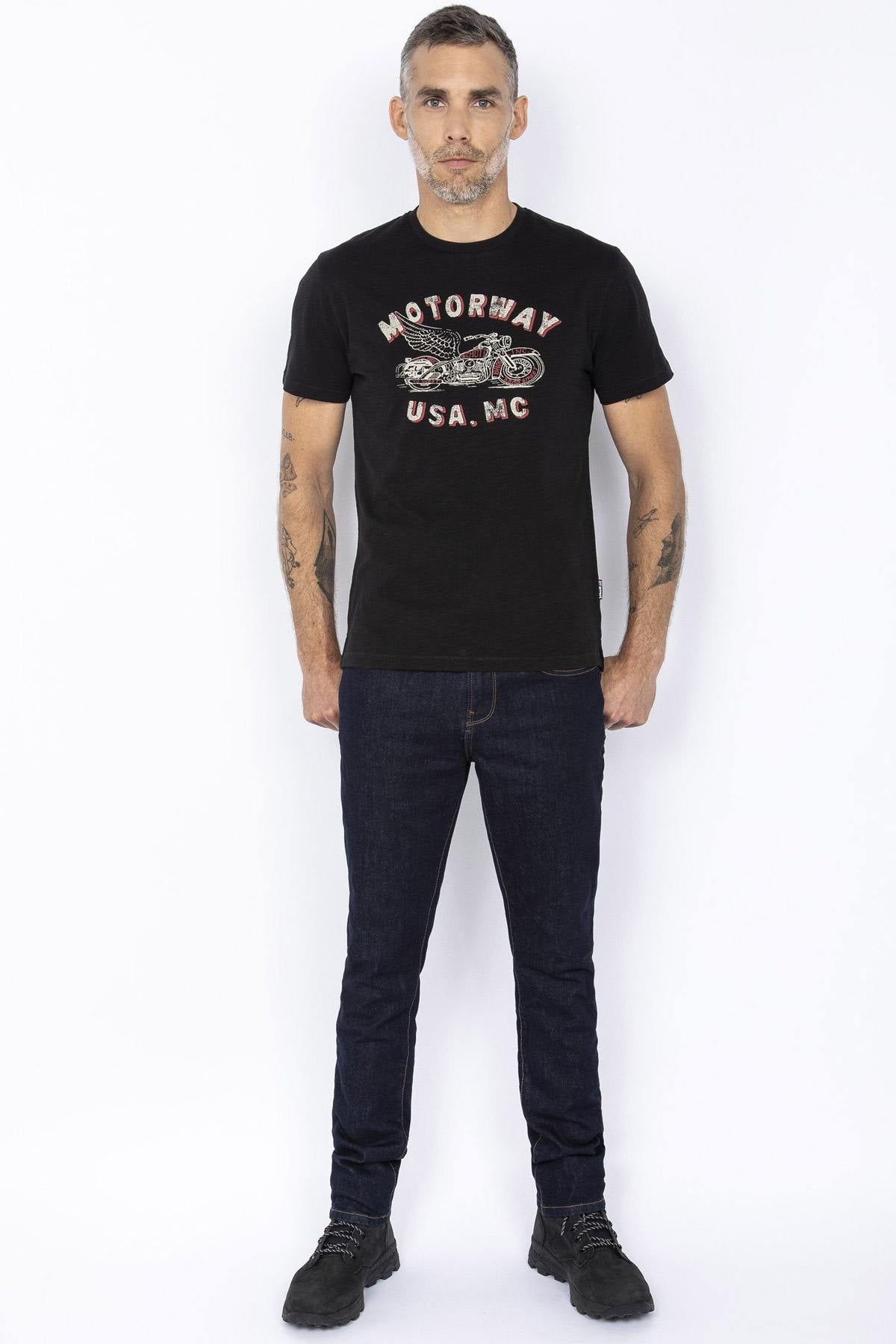 Motorway USA black men's t-shirt - Image n°3