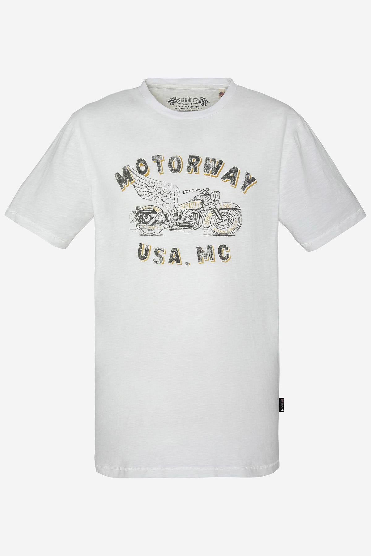 White biker style t-shirt - Image n°4