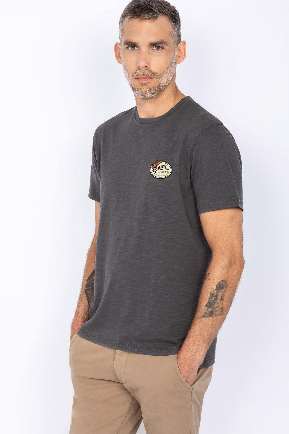 Dark gray men's t-shirt - Image n°1