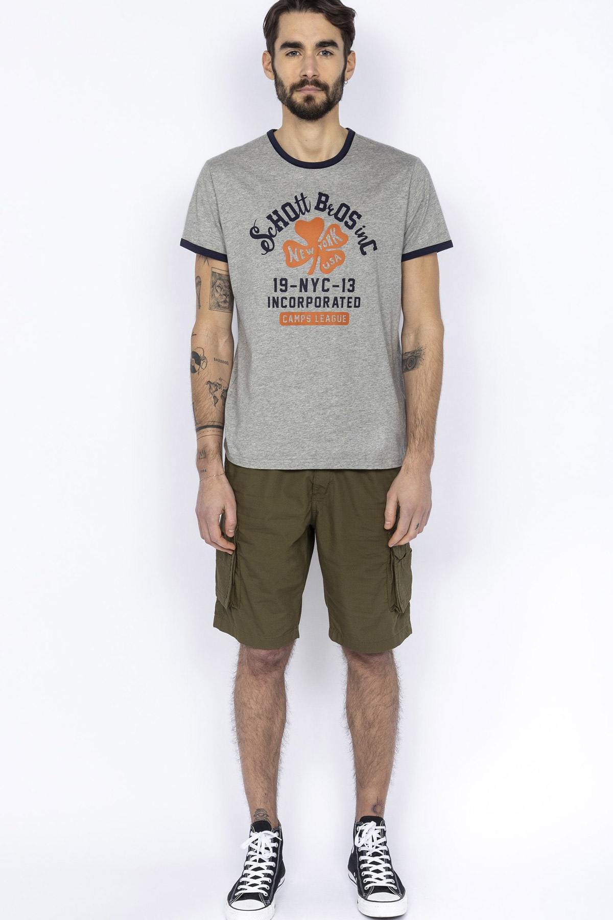 Heather gray US varsity t-shirt - Image n°3