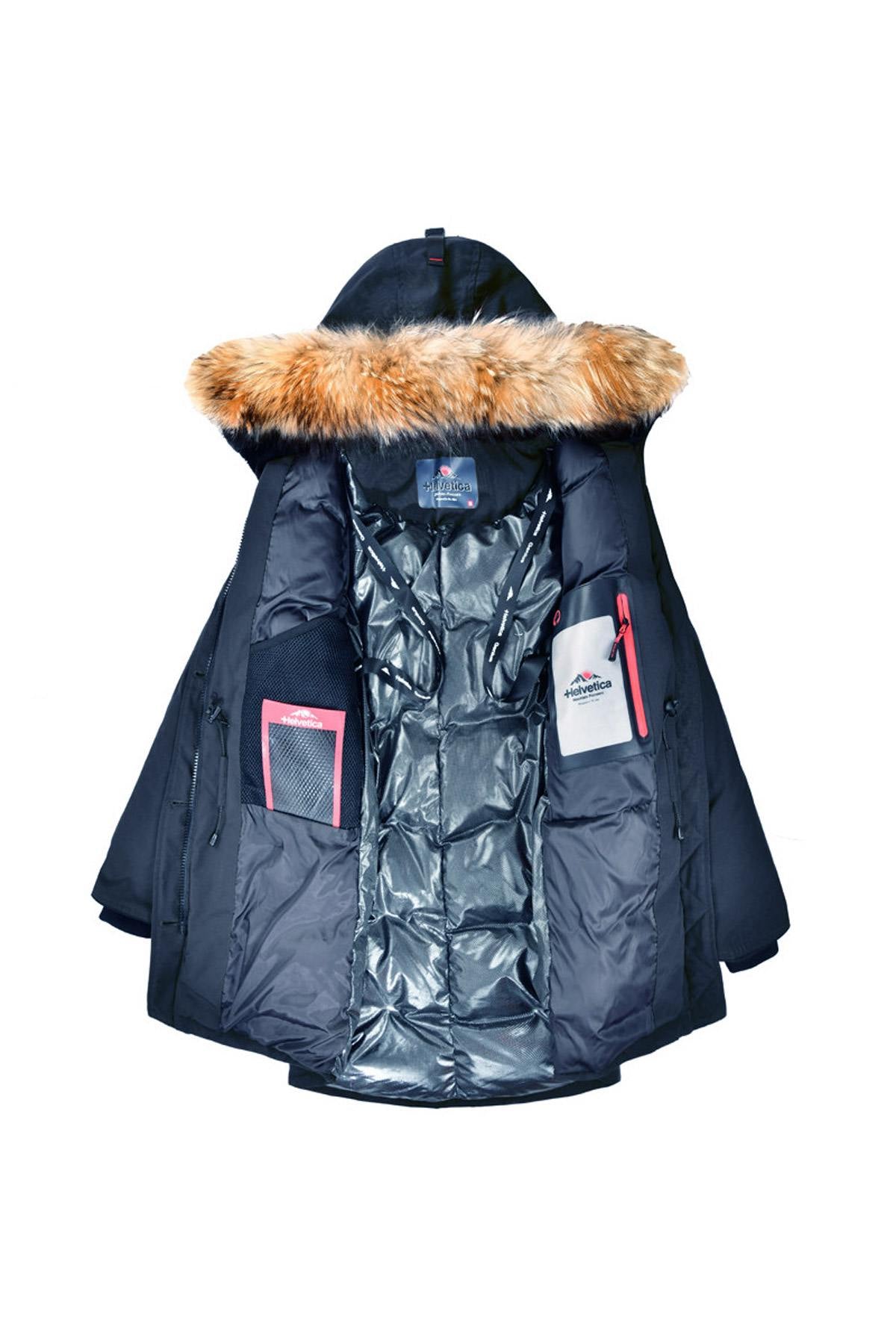 Women's fleece parka with fur - Image n°10