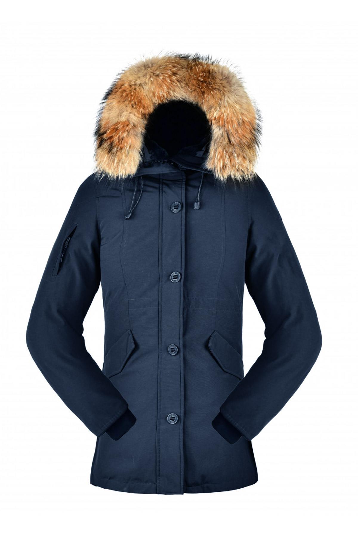 Women's fleece parka with fur - Image n°9