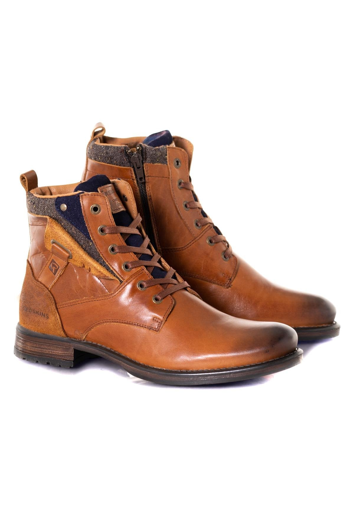 Cognac leather boots - Image n°1