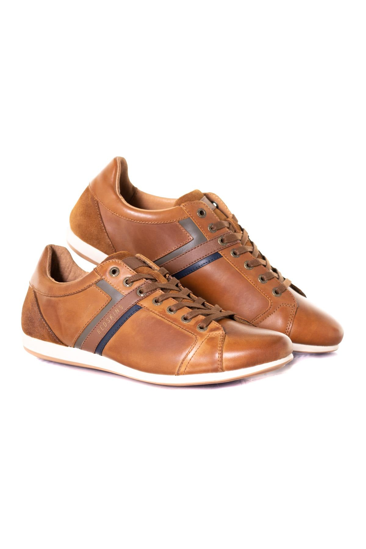 Light brown leather sneakers - Image n°2