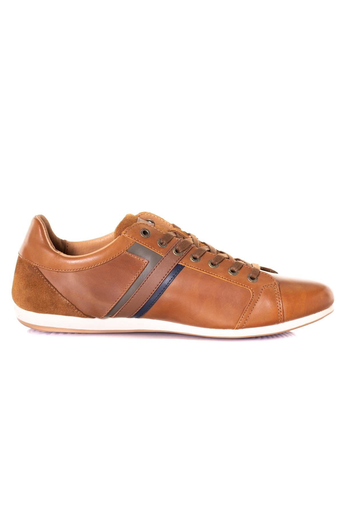 Light brown leather sneakers - Image n°3