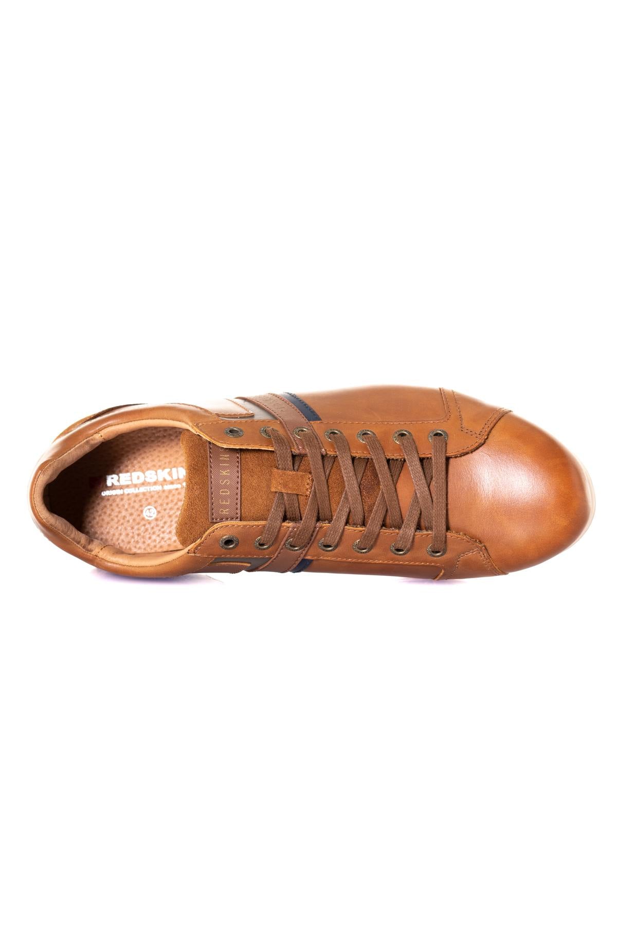 Light brown leather sneakers - Image n°4