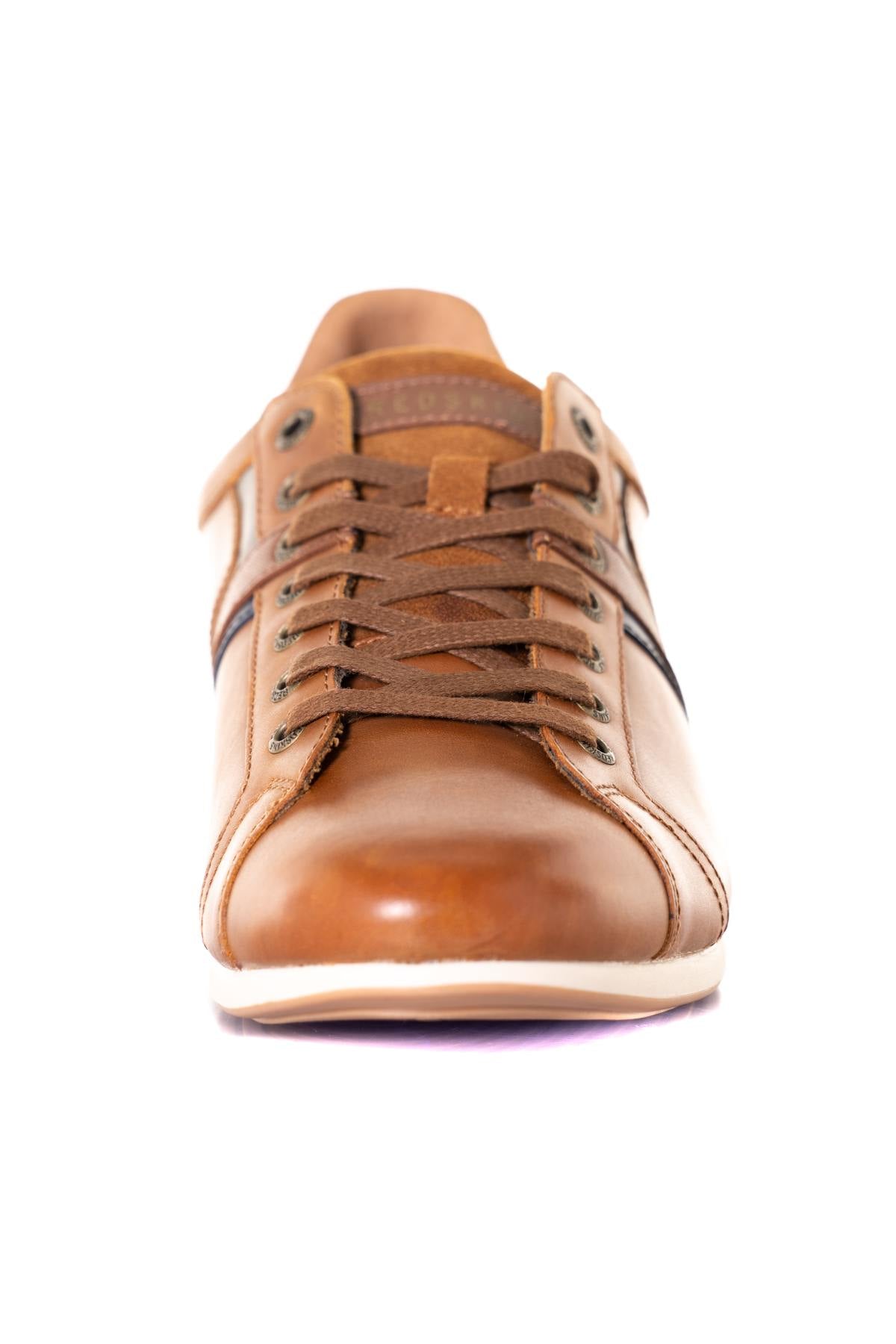 Light brown leather sneakers - Image n°6