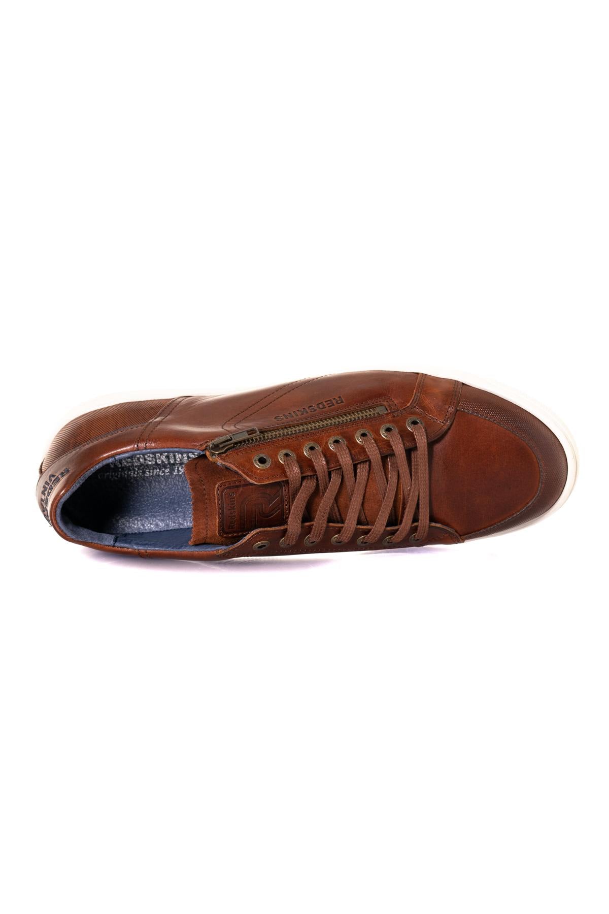 Brown leather sneakers - Image n°3