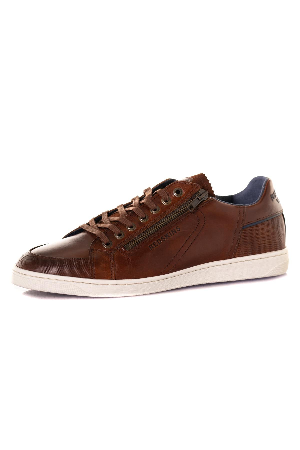 Brown leather sneakers - Image n°7