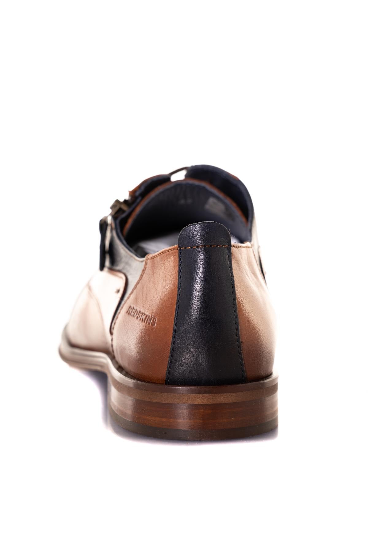 Men's cognac leather derbies - Image n°7