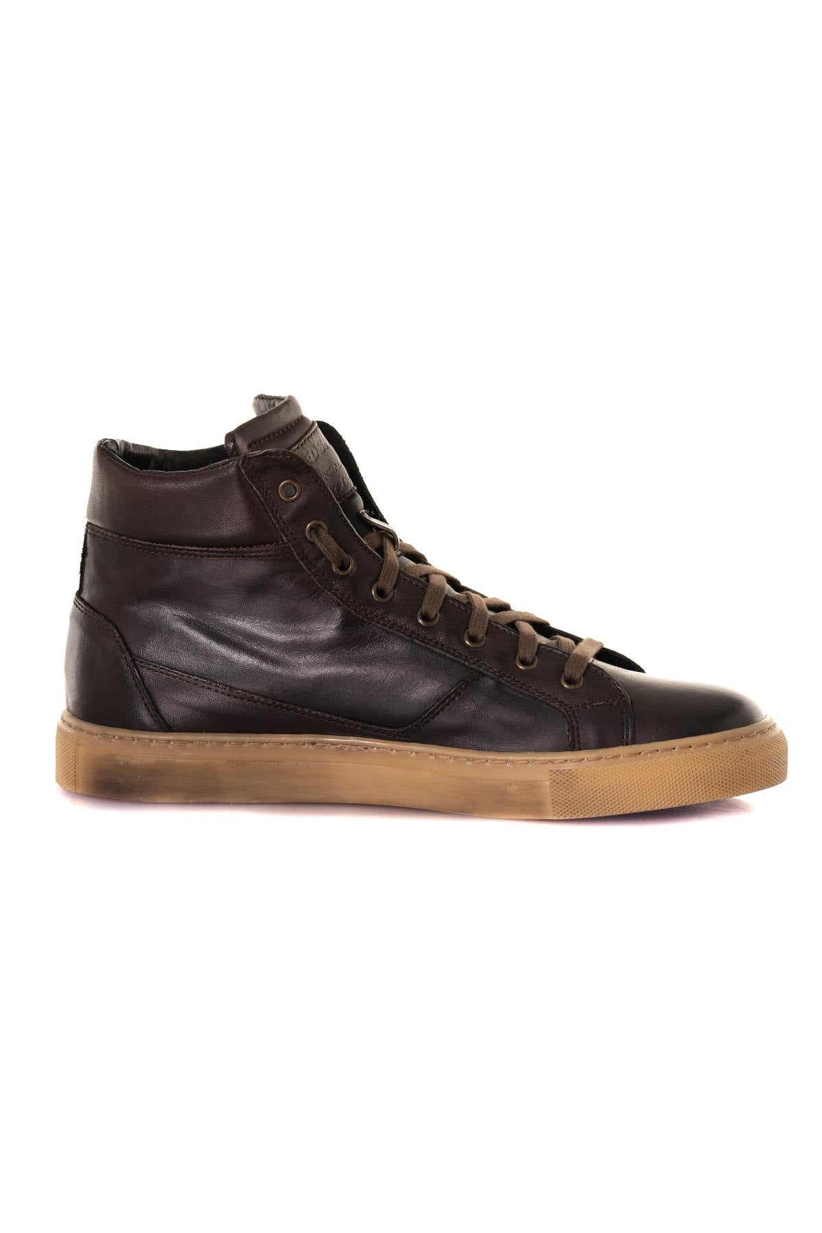 Men's brown leather ankle boots - Image n°3