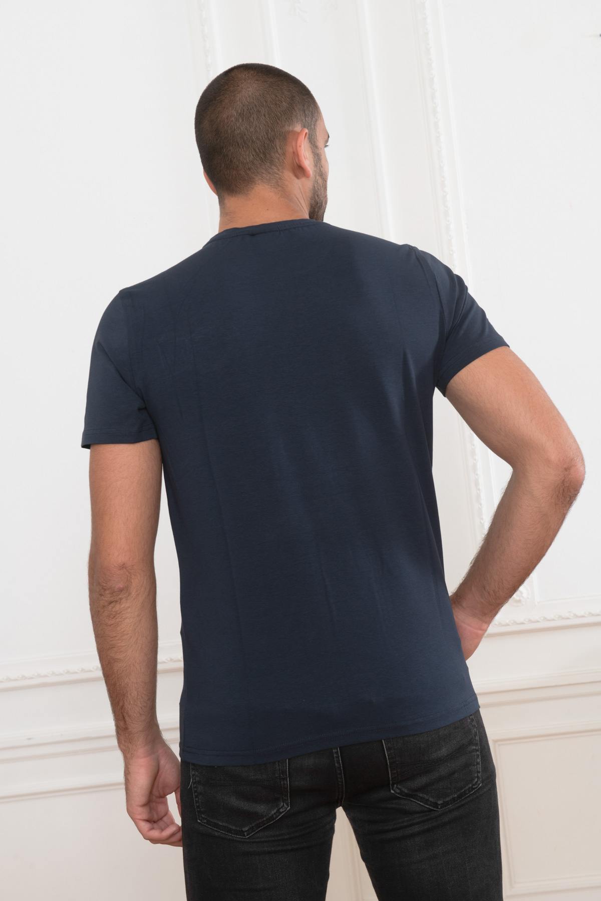 Navy blue fitted t-shirt - Image n°3