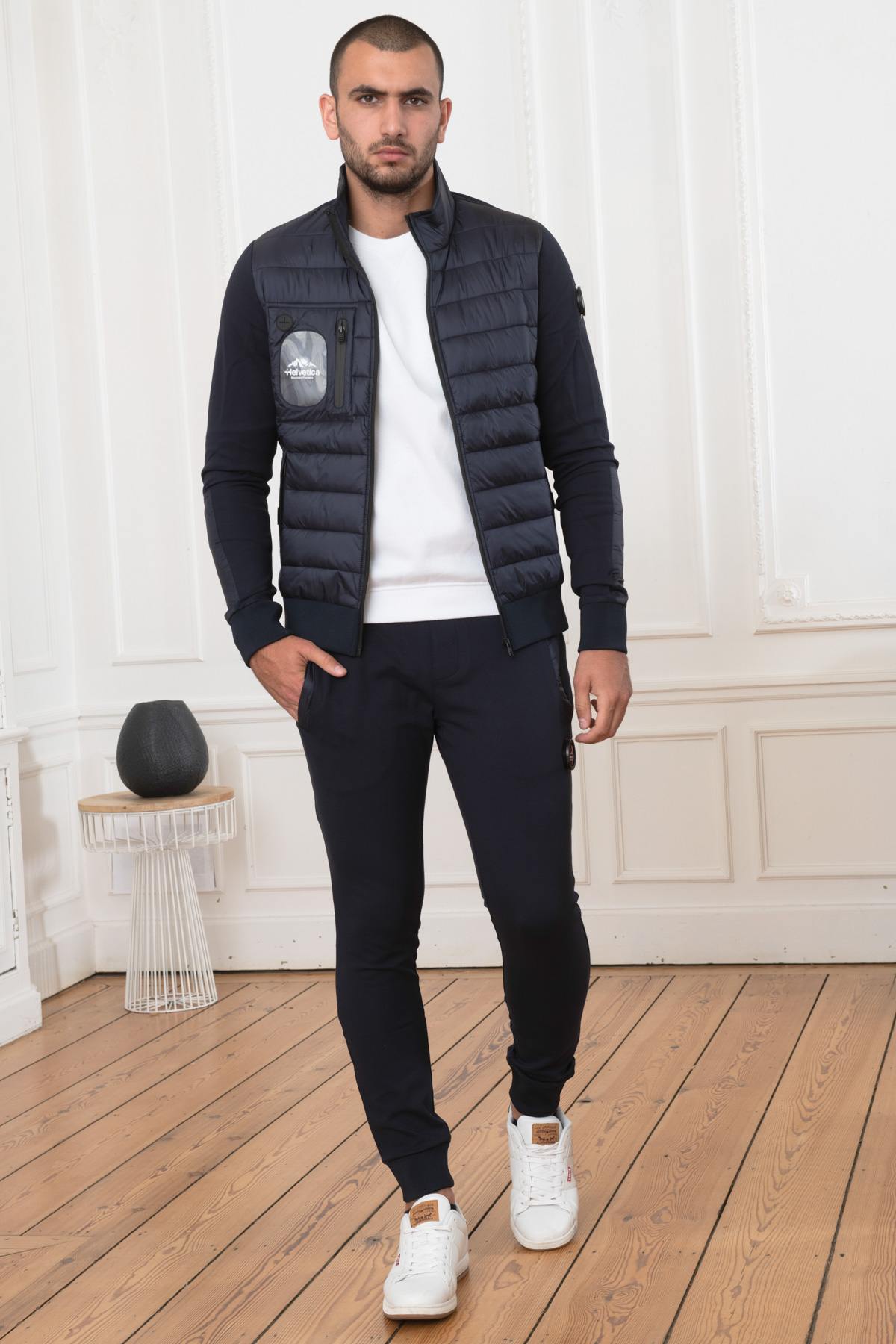 Men's navy blue sportswear jacket - Image n°2