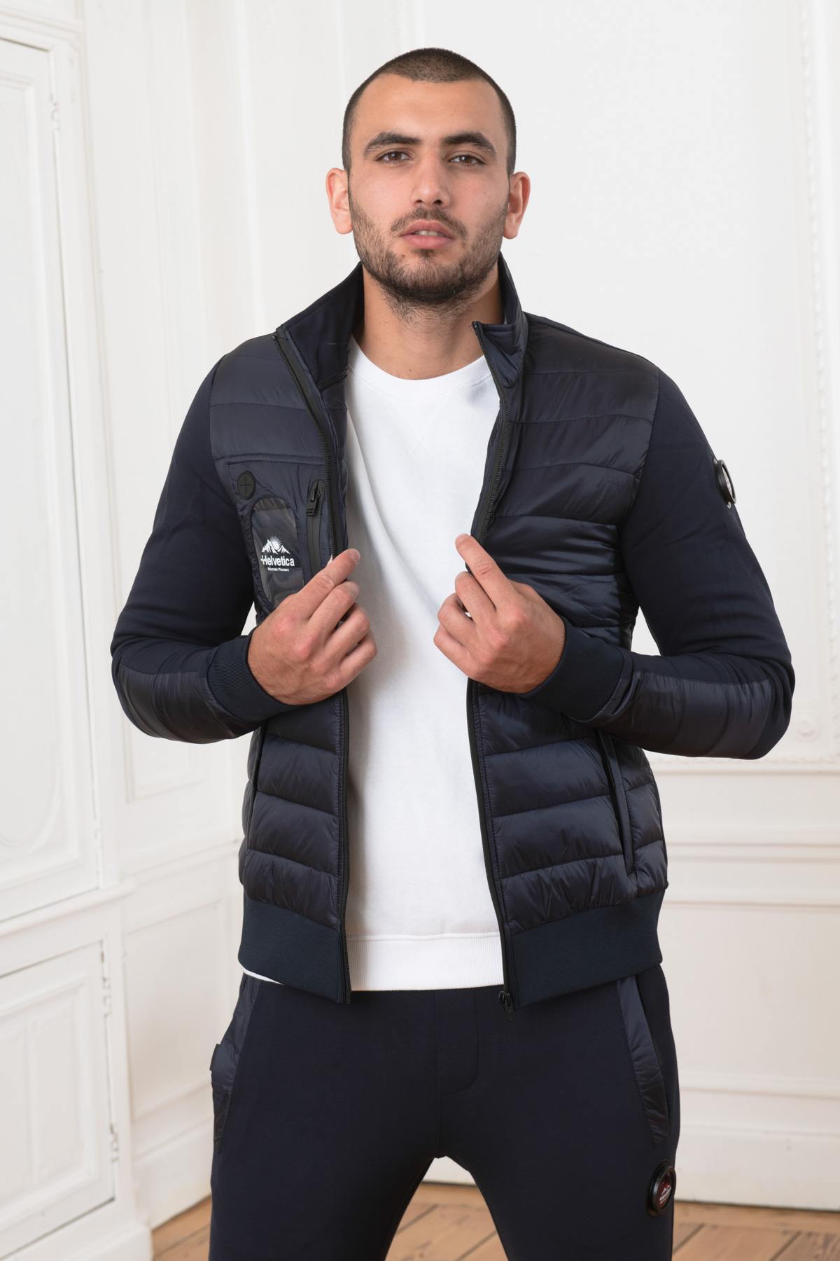 Men's navy blue sportswear jacket - Image n°3