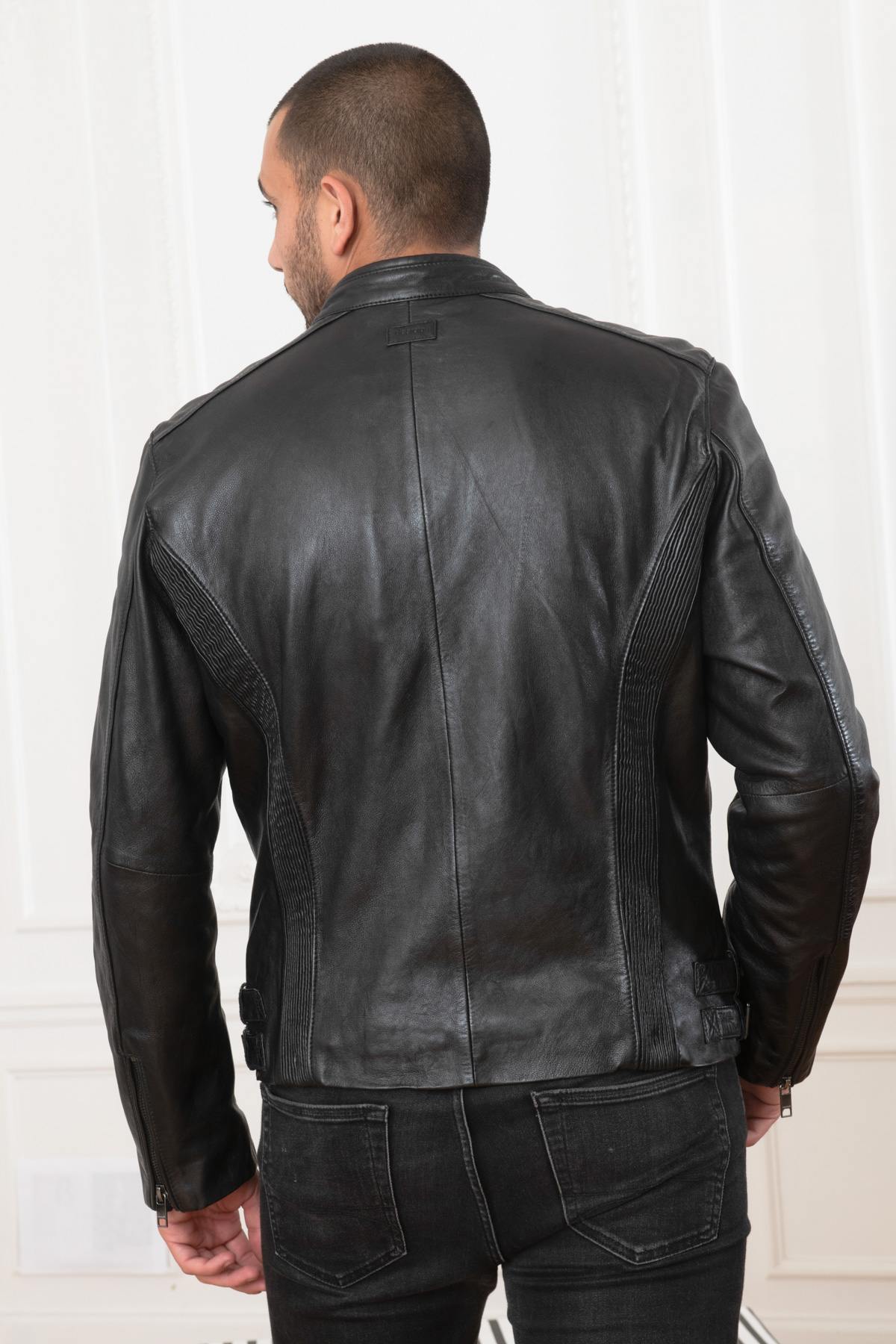 Black leather jacket - Image n°4