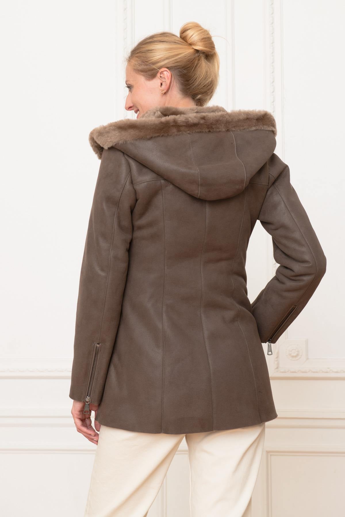 Shearling hooded jacket - Image n°7