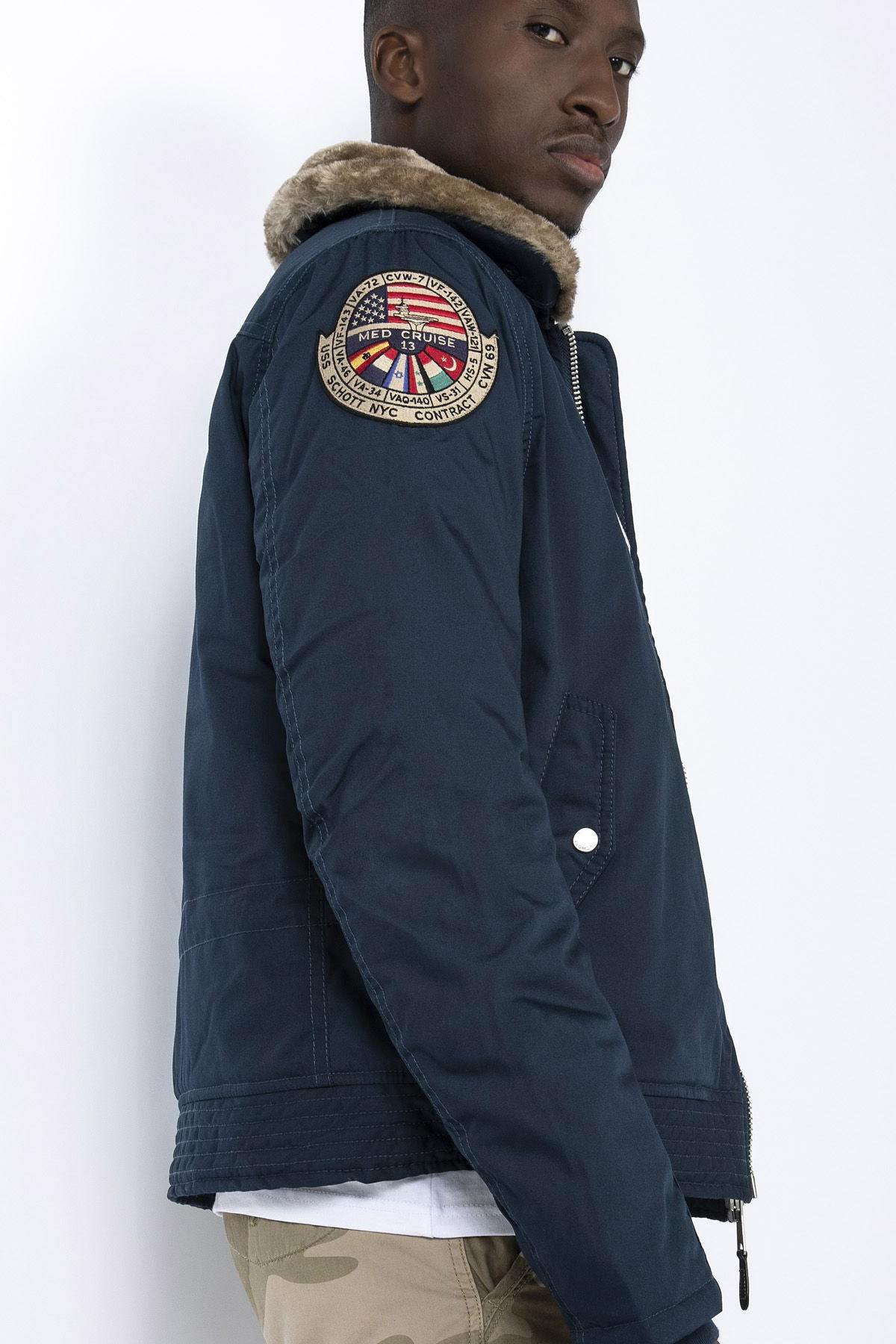 Military jacket with removable collar - Image n°3