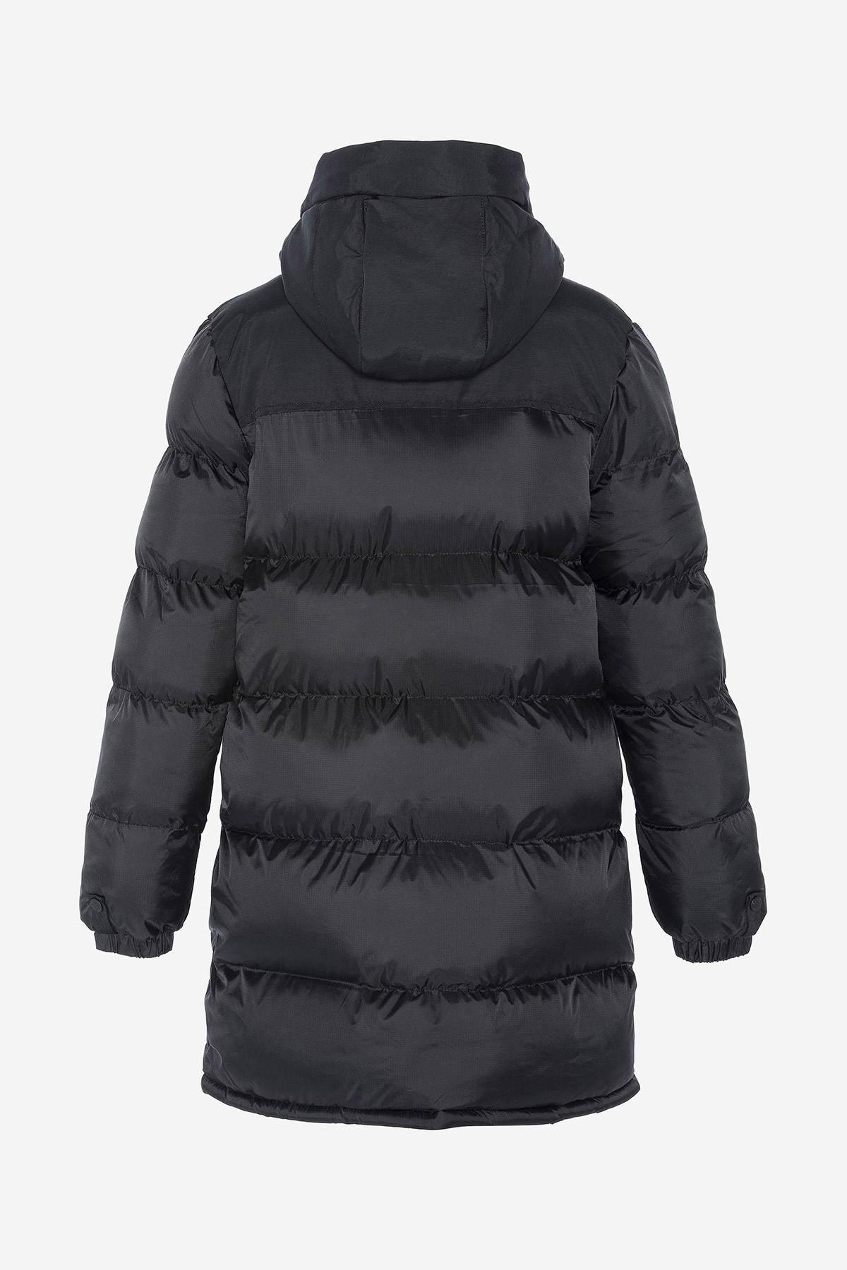 Women's long hooded down jacket - Image n°7