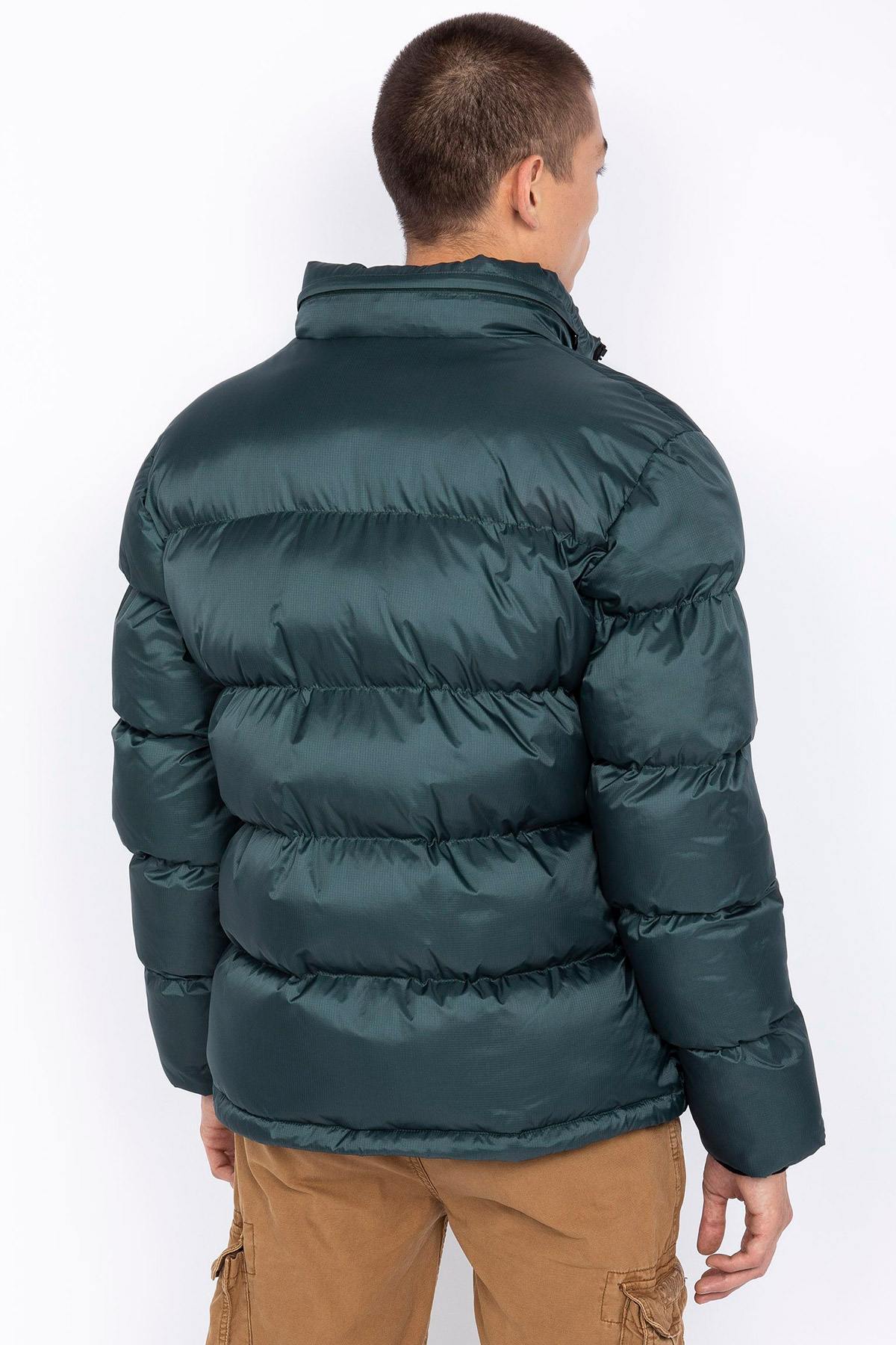  Green down jacket with hood - Image n°3