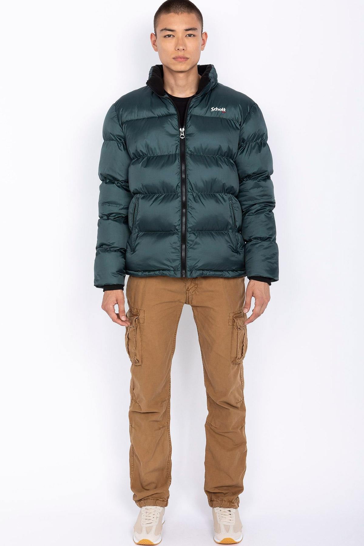  Green down jacket with hood - Image n°2