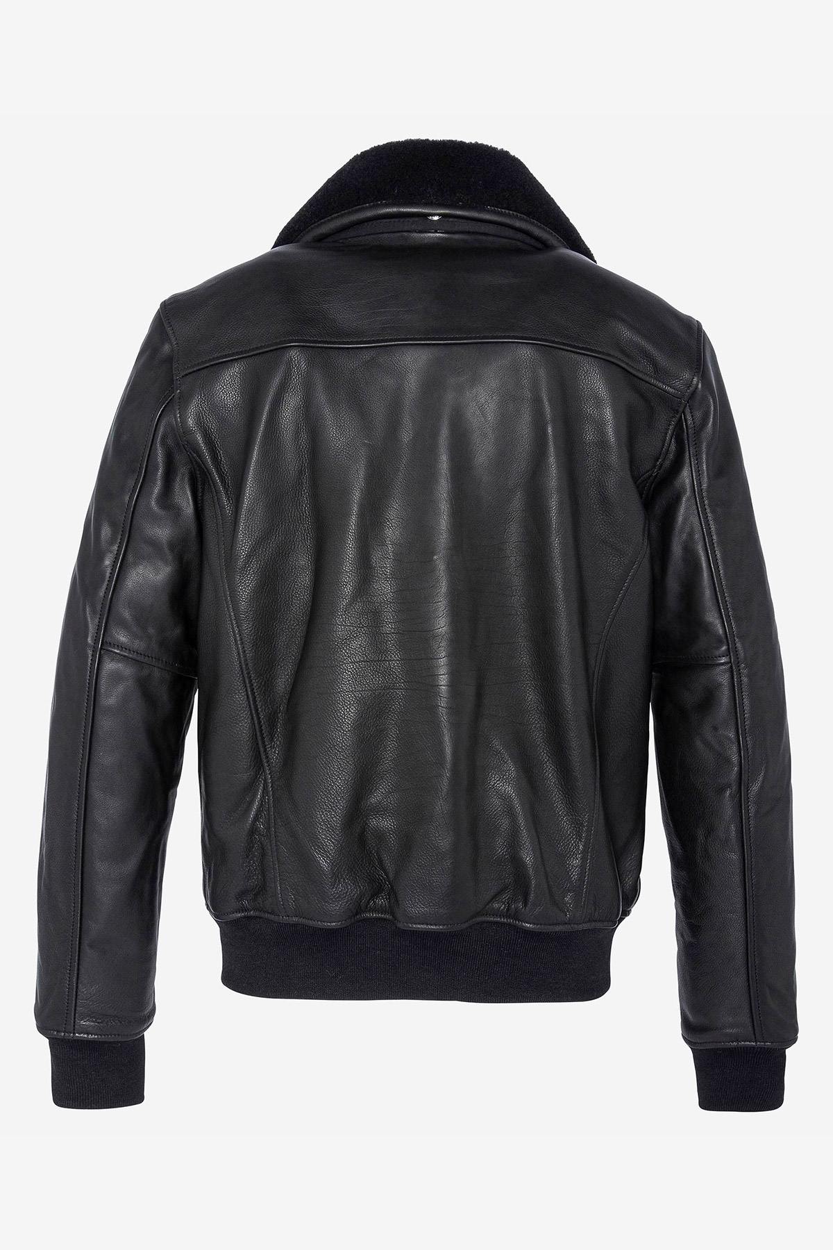 Black cowhide pilot jacket - Image n°4