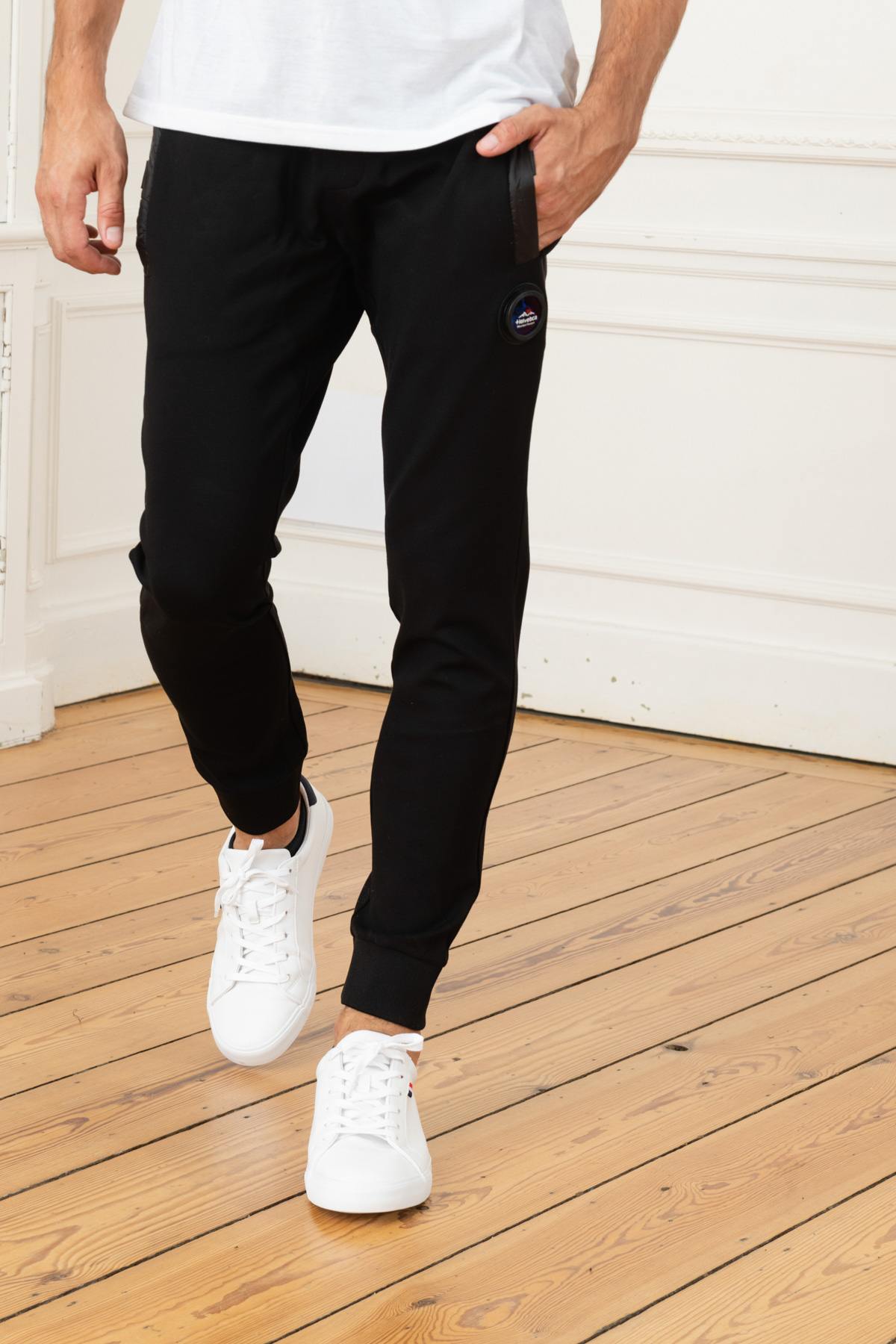 Black stretch jogging pants - Image n°3