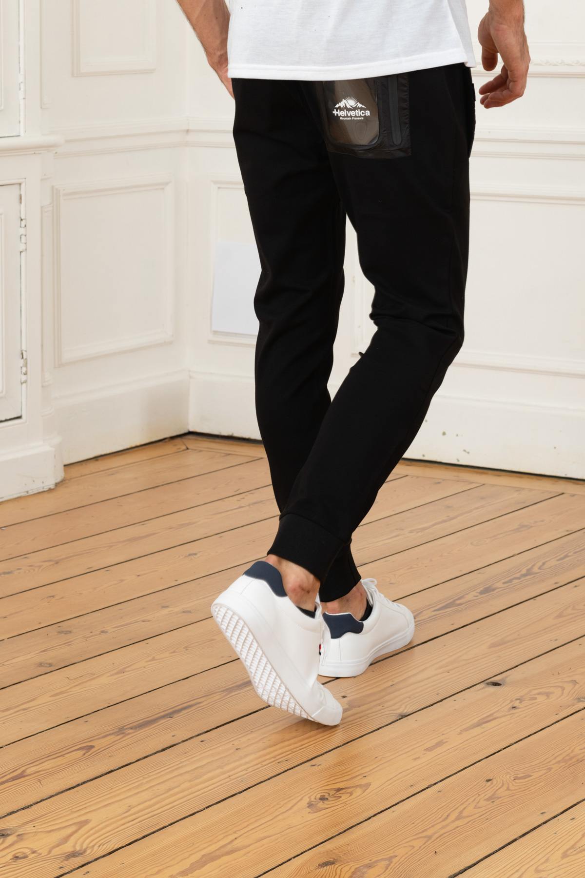 Black stretch jogging pants - Image n°8