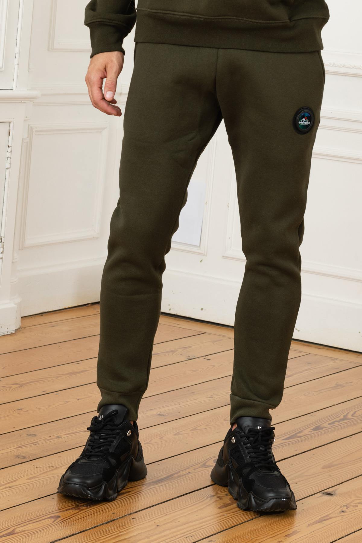 Khaki streetwear jogging pants - Image n°4