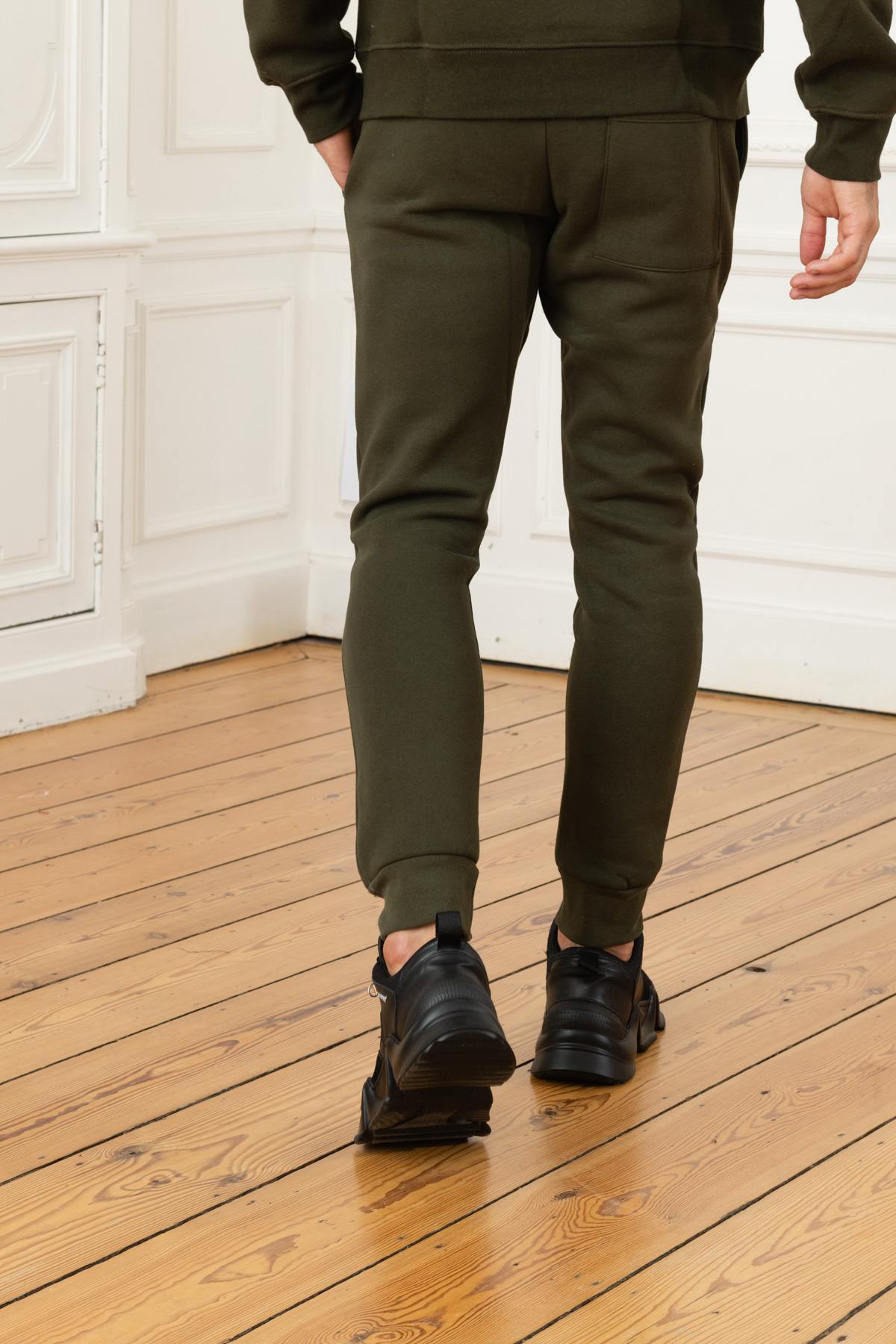 Khaki streetwear jogging pants - Image n°6