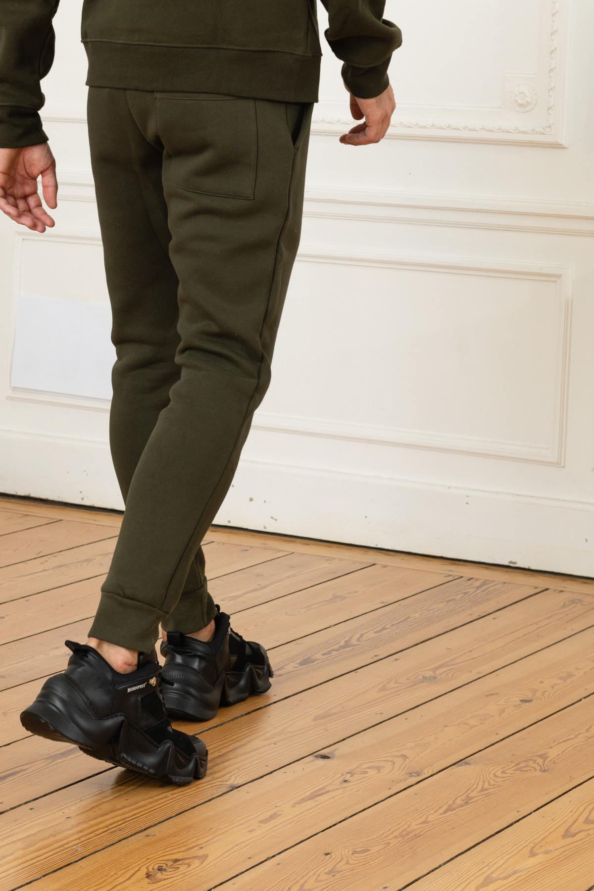 Khaki streetwear jogging pants - Image n°2