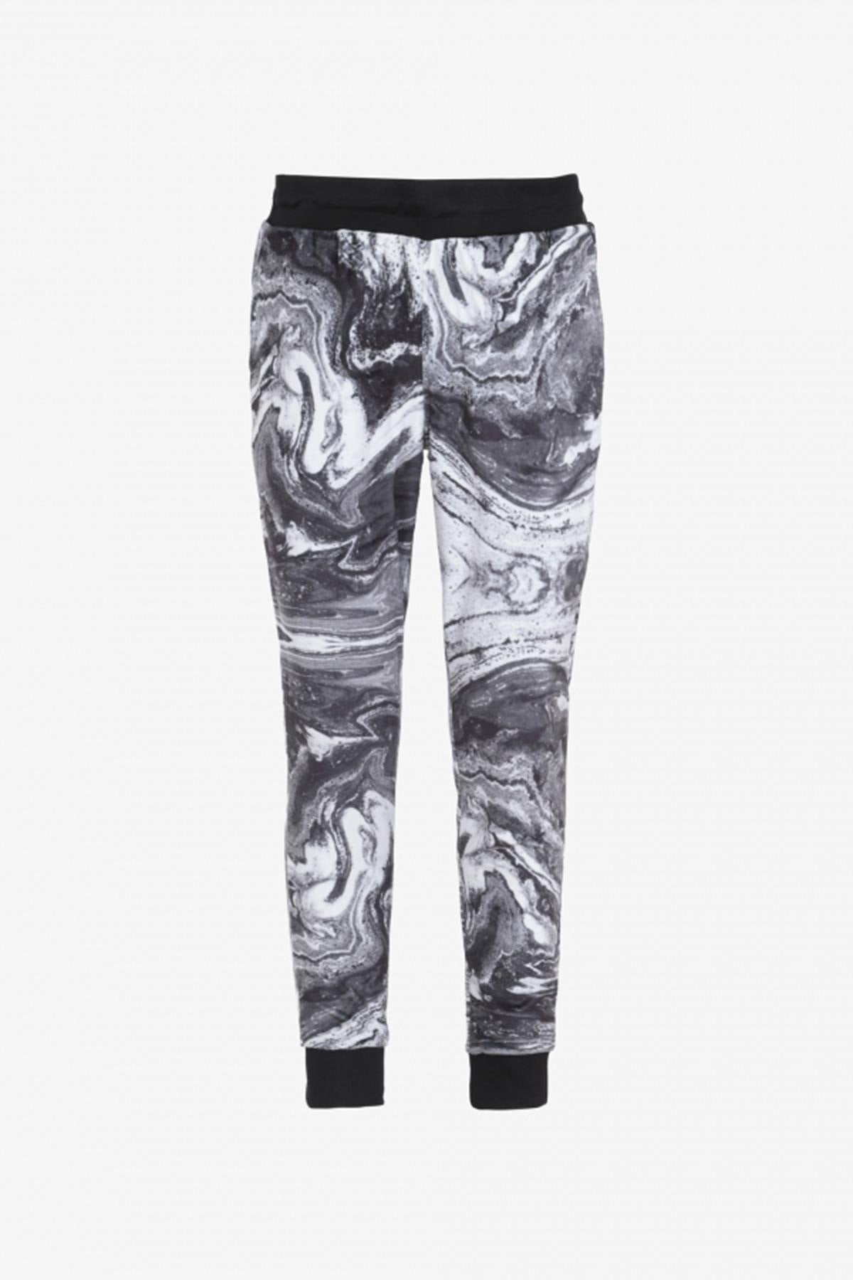 Velvet Gray Printed Sweatpants - Image n°3