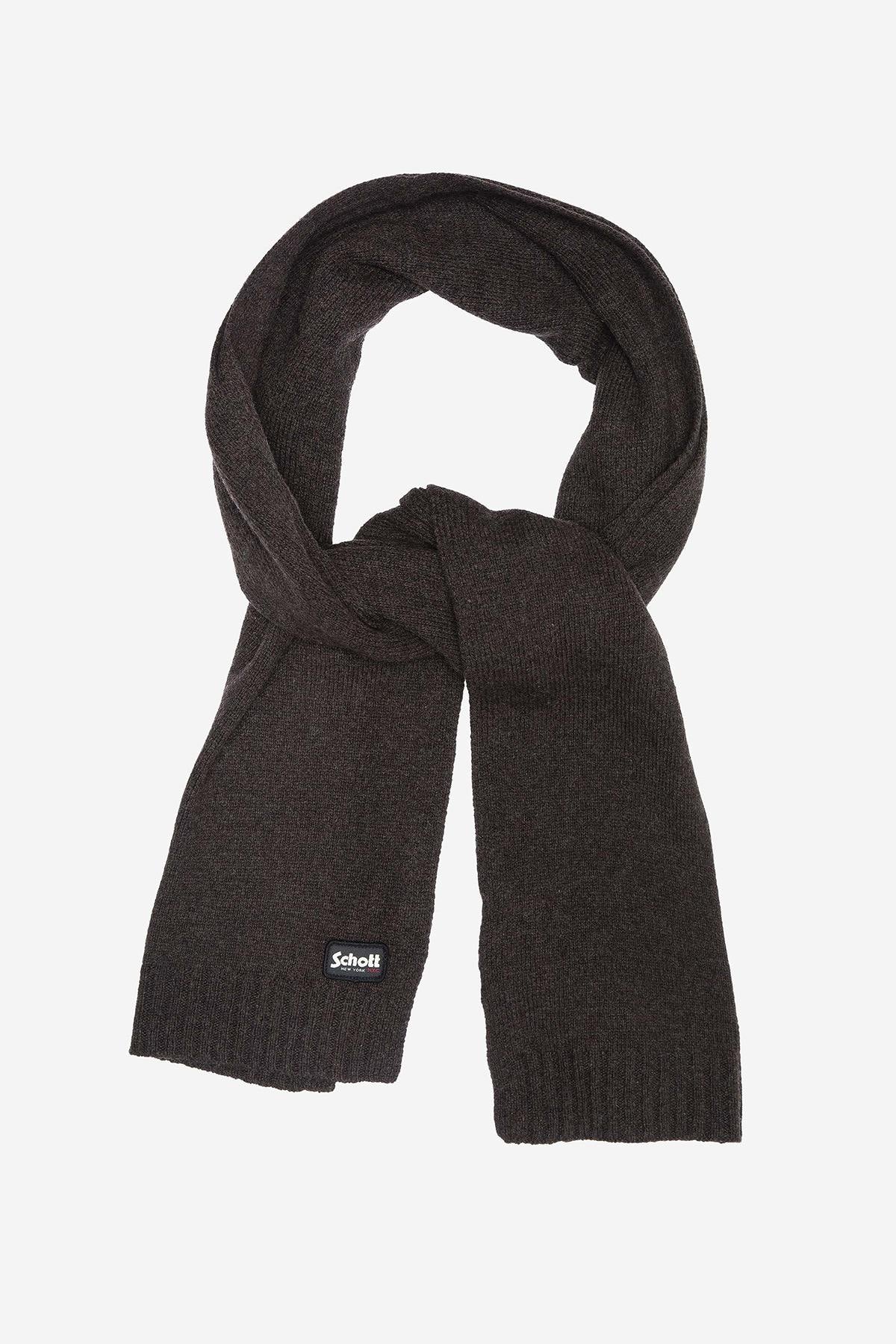 Brown wool scarf - Image n°1