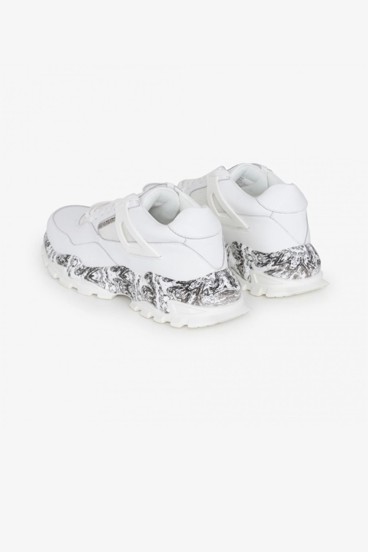 White sneakers with wedge soles - Image n°5