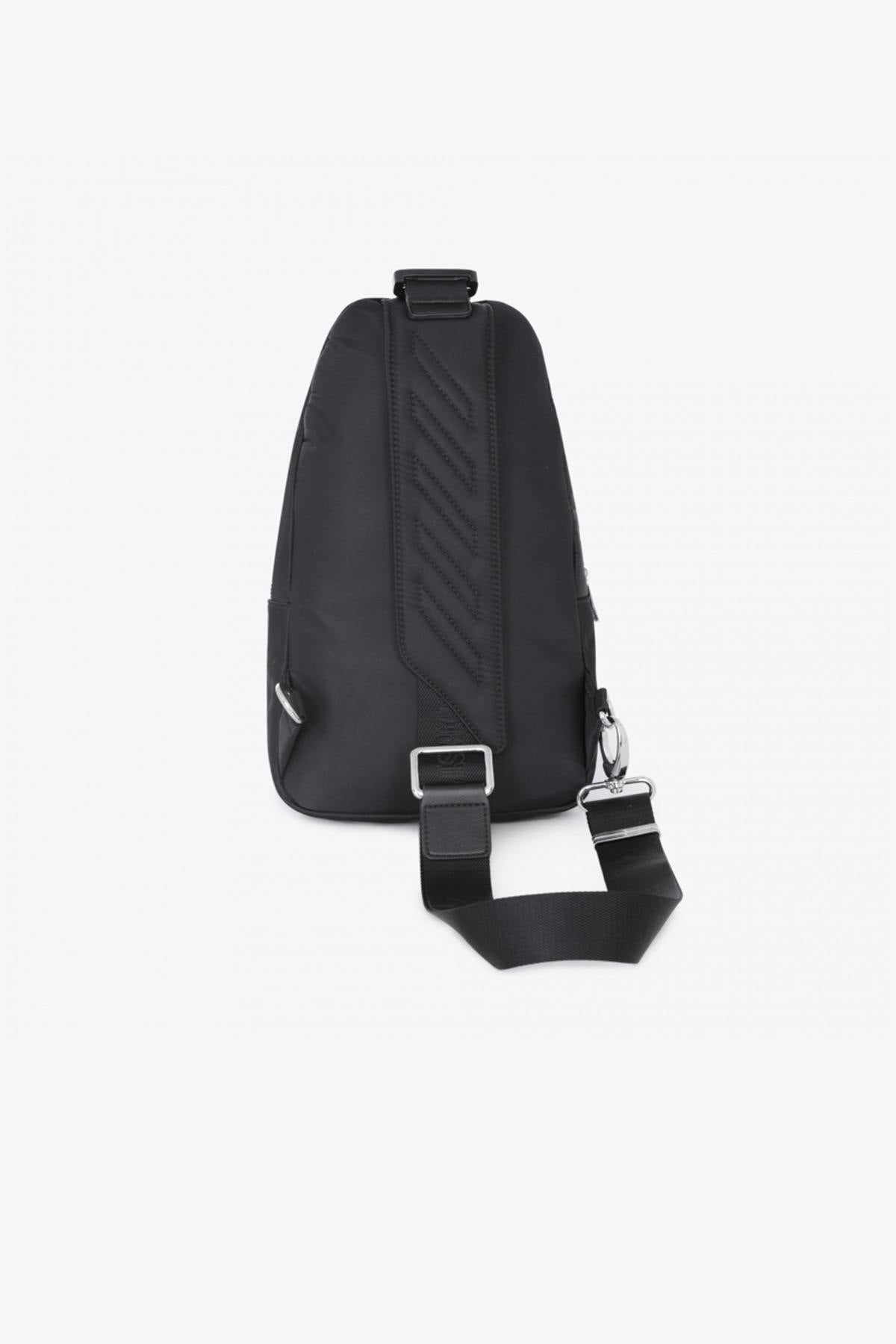 Black multi-pocket men's bag - Image n°2