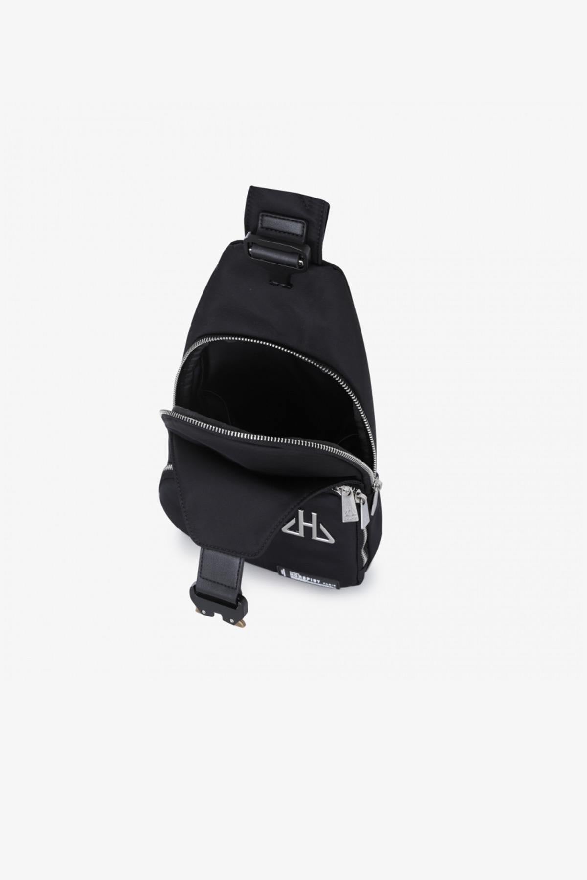 Black multi-pocket men's bag - Image n°3