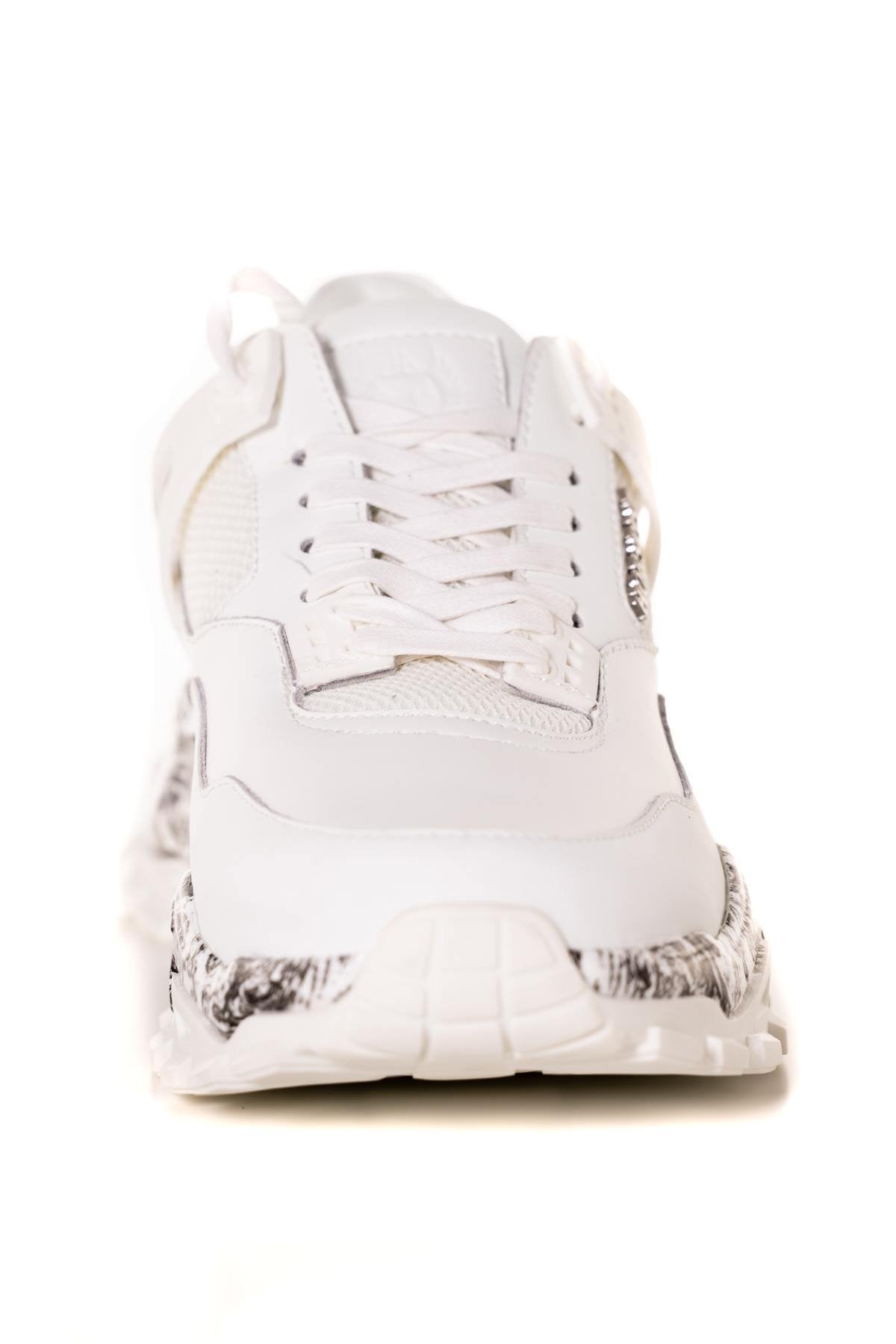 White sneakers with wedge soles - Image n°9