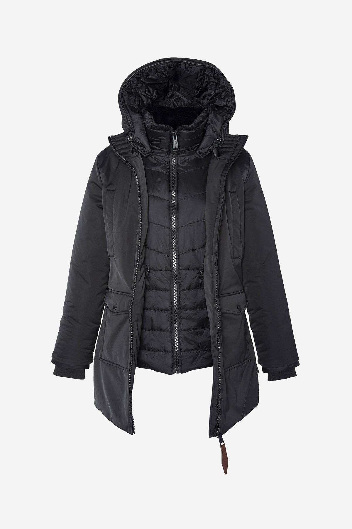 Black 3 in 1 parka - Image n°8