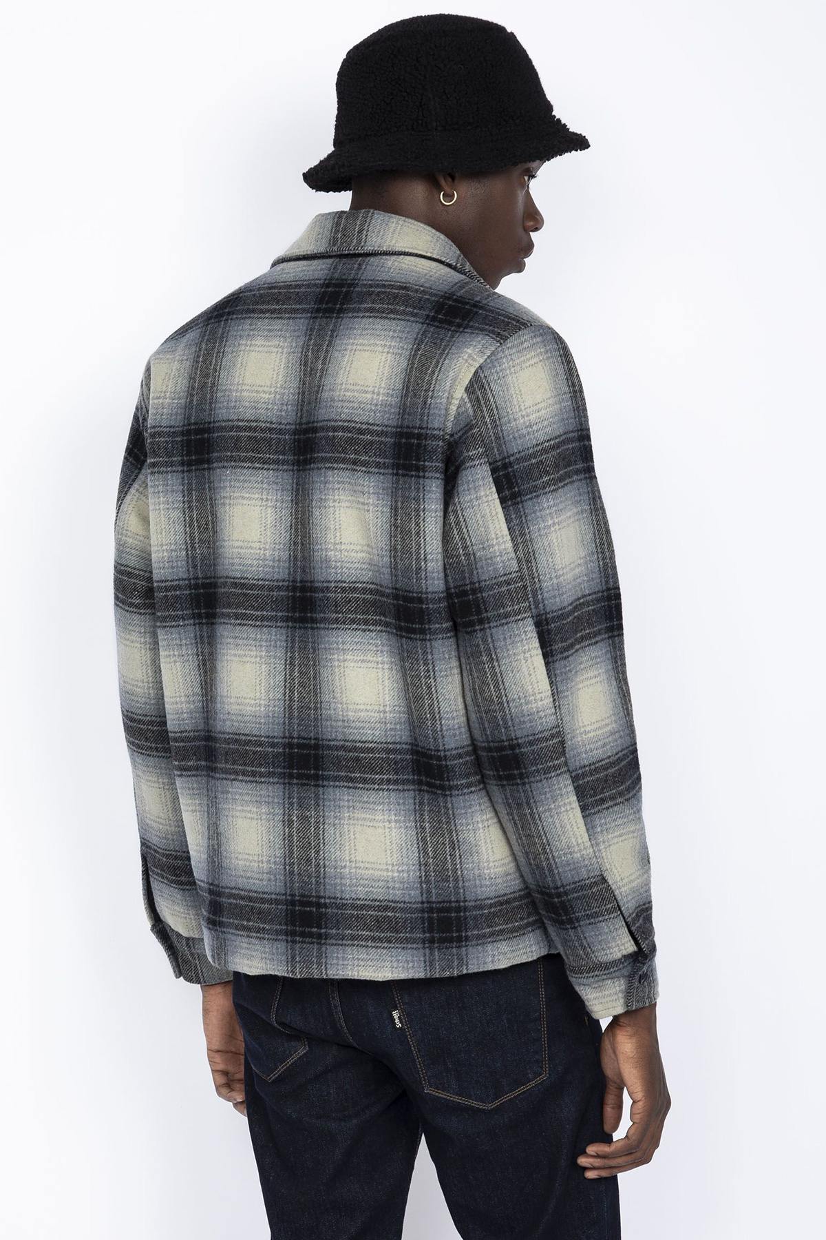 Gray check overshirt - Image n°3