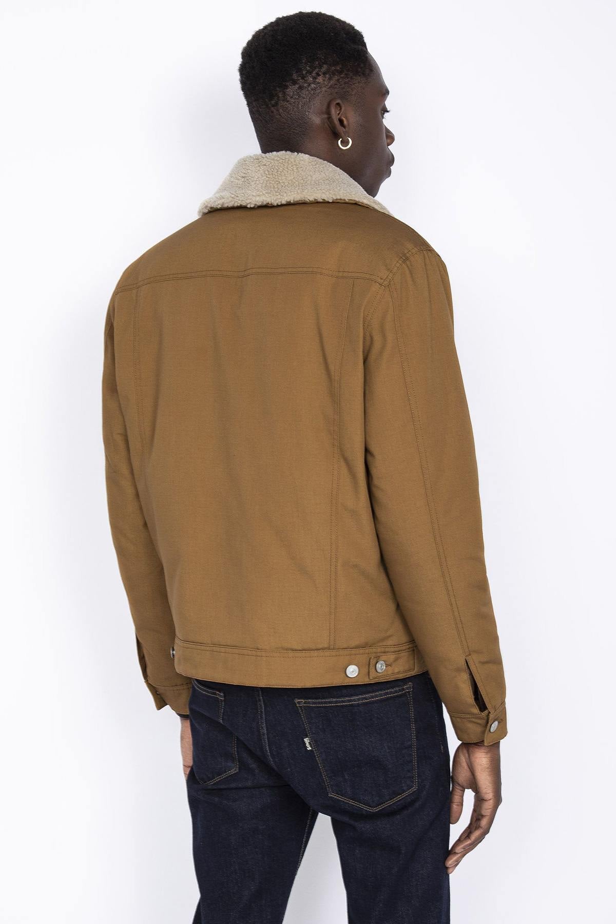 Retro jacket with removable sherpa collar - Image n°4