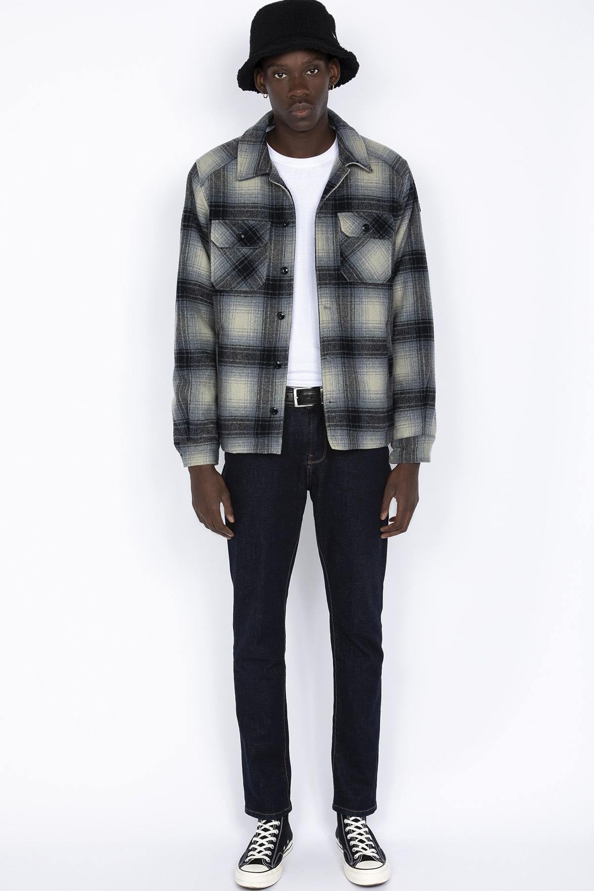 Gray check overshirt - Image n°4