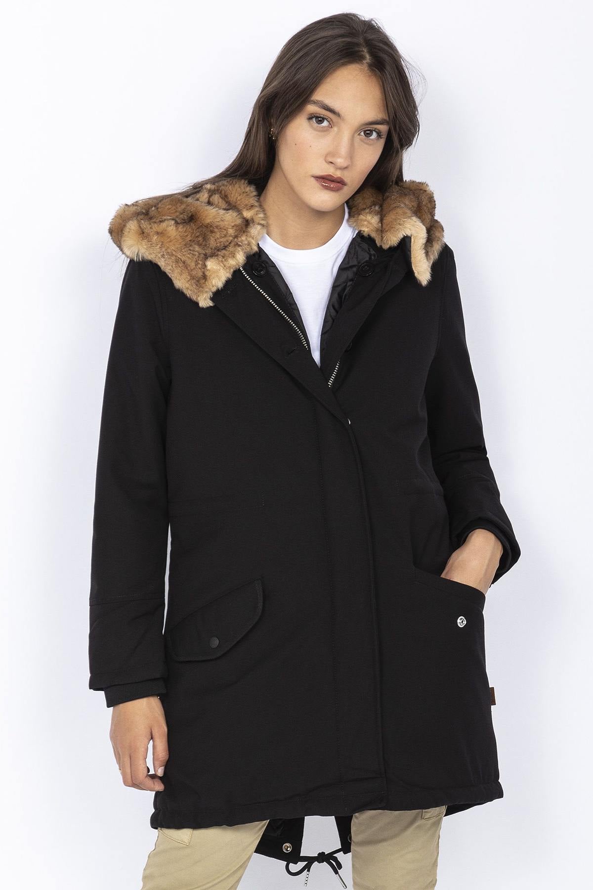 Parka with fur-lined hood and removable vest - Image n°4