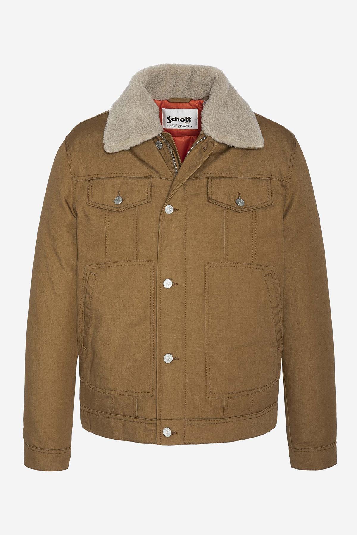 Retro jacket with removable sherpa collar - Image n°3