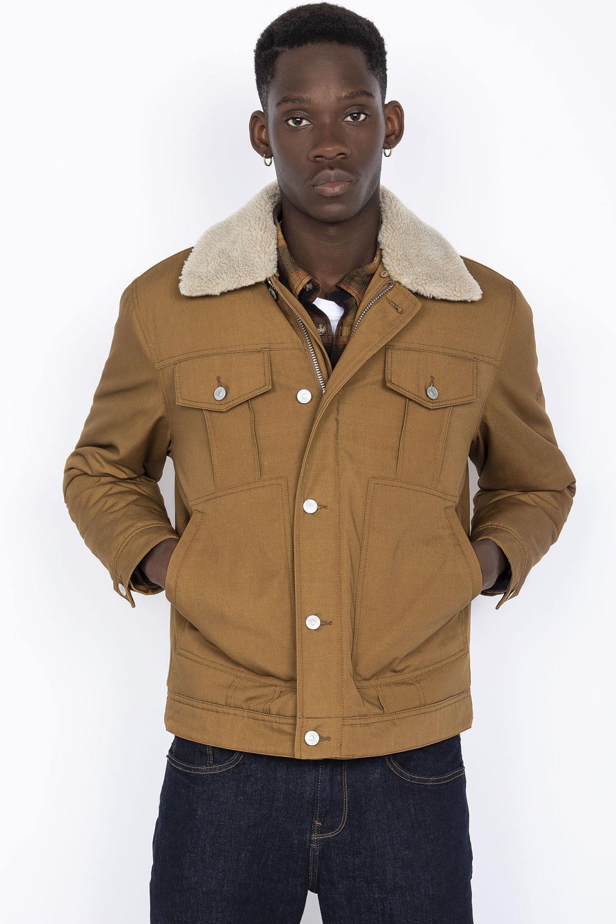 Retro jacket with removable sherpa collar - Image n°6