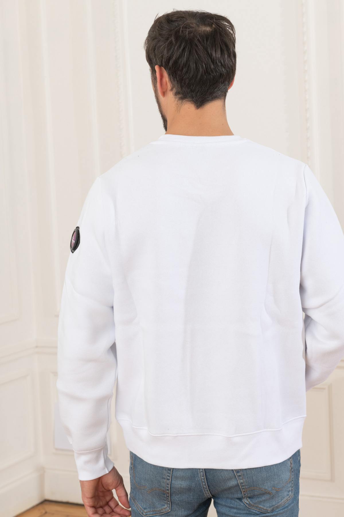 Men's white sportswear sweater - Image n°3